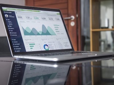 Analytics dashboard and data visualization representing engineering delivery metrics and team performance tracking